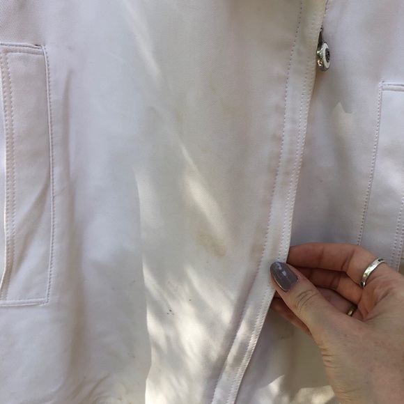 VINTAGE VERSACE White Zip Up Jacket - Picture 3 of 12